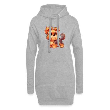 yorkshire 4 - Sweat-shirt à capuche long Femme - gris chiné - Devant