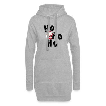 Père Noël Ho Ho Ho - Sweat-shirt à capuche long Femme - gris chiné - Devant