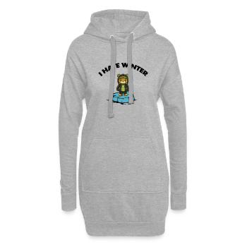 bär eisscholle winter - Hoodie-Kleid - Grau meliert - Vorne