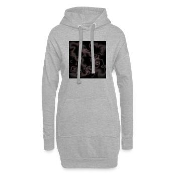 Nebel aud schwarzen Hintergrund! - Hoodie-Kleid - Grau meliert - Vorne
