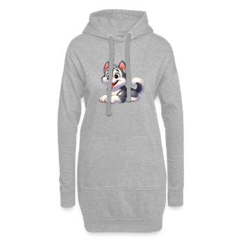 Husky 3 - Hoodie-Kleid - Grau meliert - Vorne