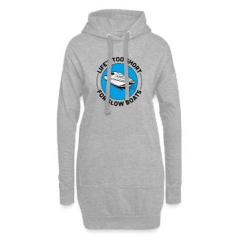 Schnellboot Lifestyle Design für Fans von schnellen Booten - Hoodie-Kleid - Grau meliert - Vorne