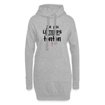 Ich albern mit Onkel - Hoodie-Kleid - Grau meliert - Vorne
