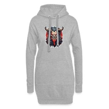 Krampus / Tradition / Culture / d’hiver - Sweat-shirt à capuche long Femme - gris chiné - Devant