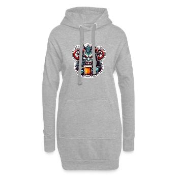 Krampus / Tradition / Culture / d’hiver - Sweat-shirt à capuche long Femme - gris chiné - Devant