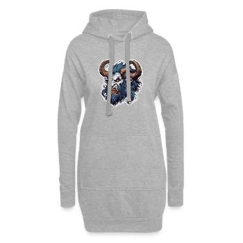 Krampus / Tradition / Culture / d’hiver - Sweat-shirt à capuche long Femme - gris chiné - Devant