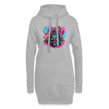 Krampus / Tradition / Culture / d’hiver - Sweat-shirt à capuche long Femme - gris chiné - Devant