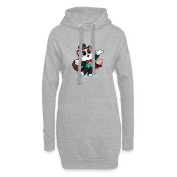 Magische Stoffpuppe - Hoodie-Kleid - Grau meliert - Vorne