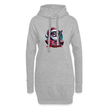 Mafia Weihnachtsmann, Keine Geschenke - Hoodie-Kleid - Grau meliert - Vorne
