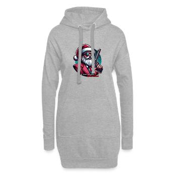 Mafia Weihnachtsmann,Ich klau deine Geschenke - Hoodie-Kleid - Grau meliert - Vorne