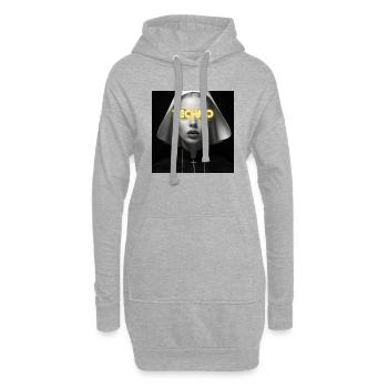 Sweet Techno Nun - Rave Design - Hoodie-Kleid - Grau meliert - Vorne