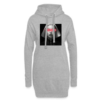 The Techno Nun - Rave Design - Hoodie-Kleid - Grau meliert - Vorne