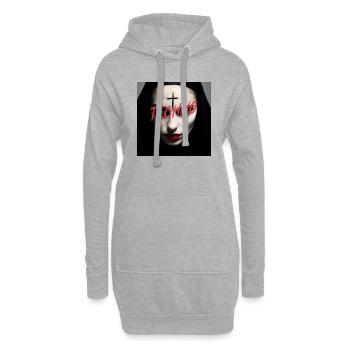Satanic Techno Nun - Rave Design - Hoodie-Kleid - Grau meliert - Vorne