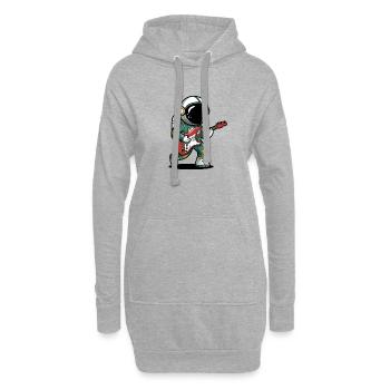 Spaceman Playing Guitars - Hoodie Dress - heather grey - Front