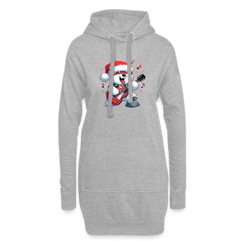 polar bear 7 - Sweat-shirt à capuche long Femme - gris chiné - Devant