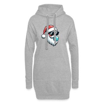 Spaß des Weihnachtsmanns - Hoodie-Kleid - Grau meliert - Vorne
