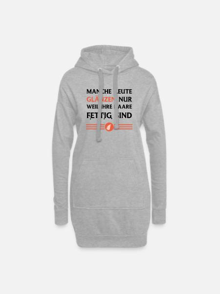 Design "Greasy Shine" - Hoodie-Kleid - Grau meliert