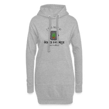 J’peux pas j’ai séance d’hypnose pour ma plante - Sweat-shirt à capuche long Femme - gris chiné - Devant