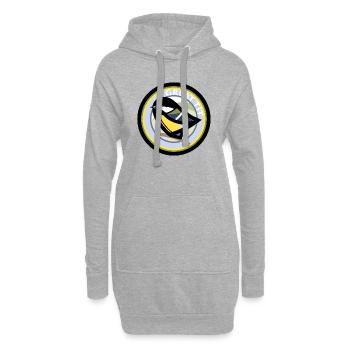 Great tit - Hoodie Dress - heather grey - Front