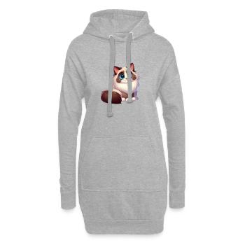 Ragdoll 14 - Hoodie-Kleid - Grau meliert - Vorne