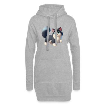 Ragdoll 12 - Hoodie-Kleid - Grau meliert - Vorne