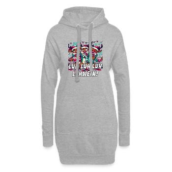Weihnachten Rentier Weihnachtsfeier lustig - Hoodie-Kleid - Grau meliert - Vorne