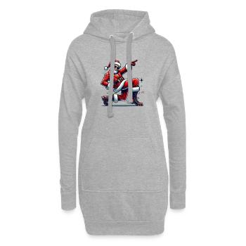 Cool Santa Claus Weihnachten - Hoodie-Kleid - Grau meliert - Vorne
