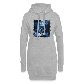 Das Märchen vor dem bösen Wolf ? - Hoodie-Kleid - Grau meliert - Vorne