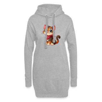 Kurzhaar - Hoodie-Kleid - Grau meliert - Vorne