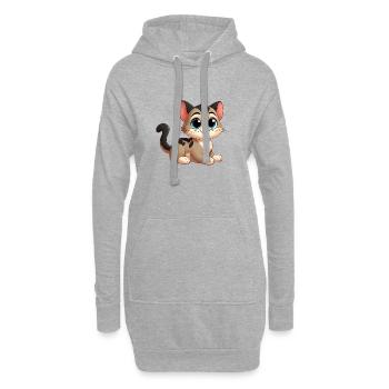 Kurzhaar 3 - Hoodie-Kleid - Grau meliert - Vorne
