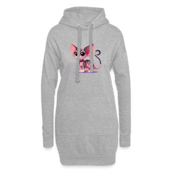 Sphynx - Hoodie-Kleid - Grau meliert - Vorne