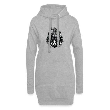 Berserker Wikinger - Hoodie-Kleid - Grau meliert - Vorne