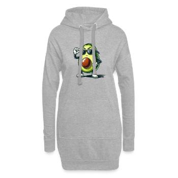 Avocado Comic Cool - Hoodie-Kleid - Grau meliert - Vorne