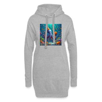 OCT - Sweat-shirt à capuche long Femme - gris chiné - Devant