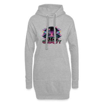 Stay groovy - Hoodie-Kleid - Grau meliert - Vorne