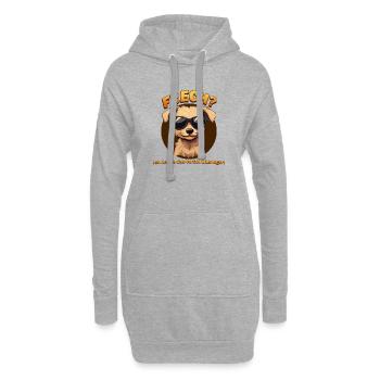 Lustige Hundehalter Spruch Geschenkidee - Hoodie-Kleid - Grau meliert - Vorne