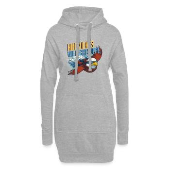 lustiges Sprichwort Adler Tier Spruch Geschenkidee - Hoodie-Kleid - Grau meliert - Vorne