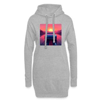 Autoroute électrique - Sweat-shirt à capuche long Femme - gris chiné - Devant
