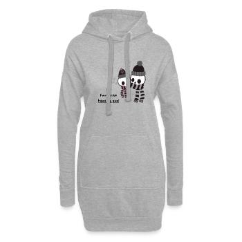 Lieblings-Heizkissen <3 - Hoodie-Kleid - Grau meliert - Vorne
