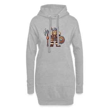Wikinger Comic - Hoodie-Kleid - Grau meliert - Vorne