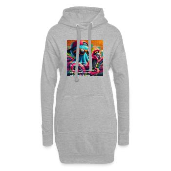 OIG1 1733138968834 qyFW Klqc - Sweat-shirt à capuche long Femme - gris chiné - Devant