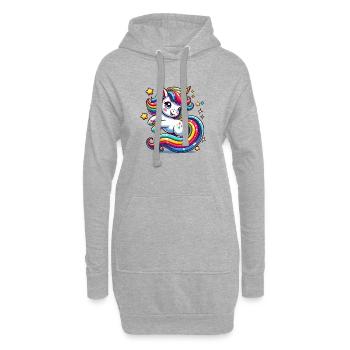 Unicorn - Hoodie-Kleid - Grau meliert - Vorne