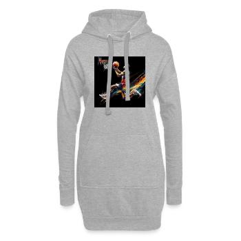 Basketballspieler - Hoodie-Kleid - Grau meliert - Vorne