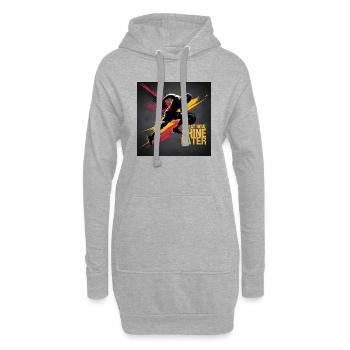 Jetzt schwitzen, später glänzen - Hoodie-Kleid - Grau meliert - Vorne