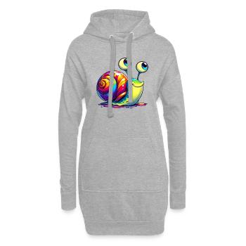 Snail - Hoodie Dress - heather grey - Front