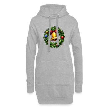 kranz glocke 1 - Hoodie-Kleid - Grau meliert - Vorne