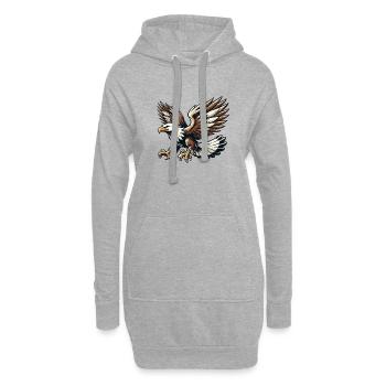 Aigle - Sweat-shirt à capuche long Femme - gris chiné - Devant