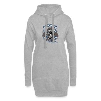 Guter Pfusch ist keine Schlechte Arbeit - Hoodie-Kleid - Grau meliert - Vorne