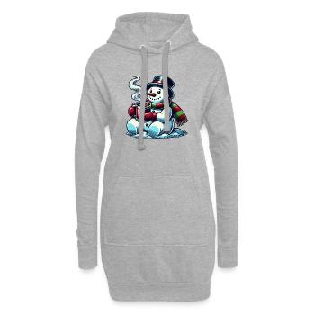 schneemann comic - Hoodie-Kleid - Grau meliert - Vorne