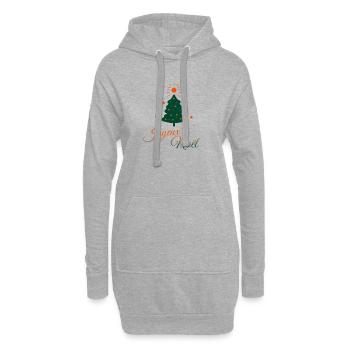 Sapin rouge et vert : le charme traditionnel de No - Sweat-shirt à capuche long Femme - gris chiné - Devant